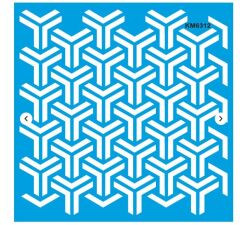 Stencıl Geometrik Duvar Desen - KM6312