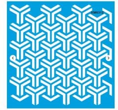 Stencıl Geometrik Duvar Desen - KM6312