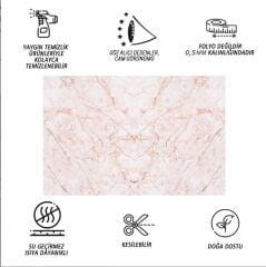FAYANS ÜSTÜ PVC KAPLAMA 41 X 62 KEHRİBAR MERMER DESEN-805
