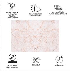 FAYANS ÜSTÜ PVC KAPLAMA 41 X 62 KEHRİBAR MERMER DESEN-805