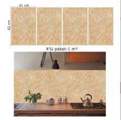 FAYANS ÜSTÜ PVC KAPLAMA 41 X 62 TRAVERTEN  MERMER DESEN-329