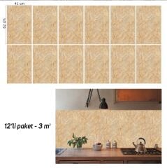 FAYANS ÜSTÜ PVC KAPLAMA 41 X 62 TRAVERTEN  MERMER DESEN-329