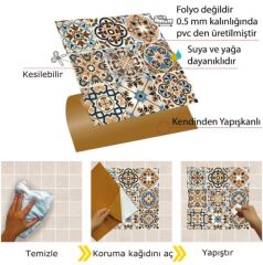 FAYANS ÜSTÜ PVC KAPLAMA 30 X 30  FAS - 019 DESENLİ - 332