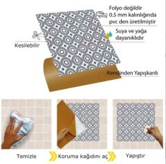 FAYANS ÜSTÜ PVC KAPLAMA 30 X 30   GEOMETRİK - 042 DESENLİ - 336