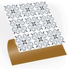 FAYANS ÜSTÜ PVC KAPLAMA 30 X 30   GEOMETRİK - 043 DESENLİ - 337