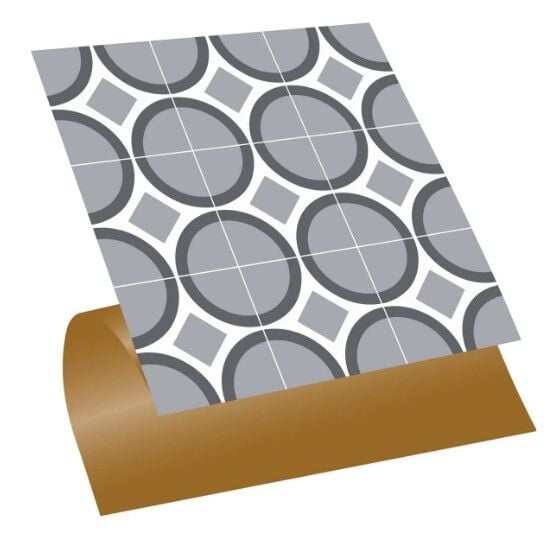 FAYANS ÜSTÜ PVC KAPLAMA 30 X 30   GEOMETRİK - 044 DESENLİ - 338