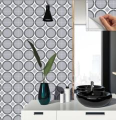 FAYANS ÜSTÜ PVC KAPLAMA 30 X 30   GEOMETRİK - 044 DESENLİ - 338