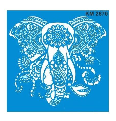 Stencıl Filli Mistik Duvar Desen - KM2670