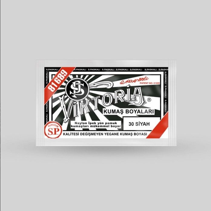 30 SİYAH RENK KUMAŞ BOYASI TOZ 10 GR PAKET