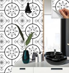 FAYANS ÜSTÜ PVC KAPLAMA 30 X 30   GEOMETRİK SOLO DESENLİ - 339