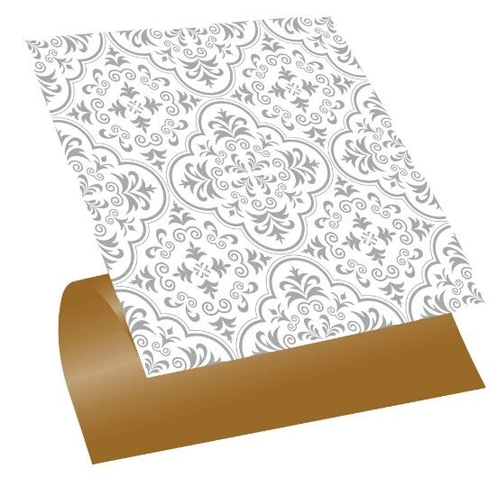 FAYANS ÜSTÜ PVC KAPLAMA 30 X 30   GRİ MOTİFLİ DESENLİ - 340