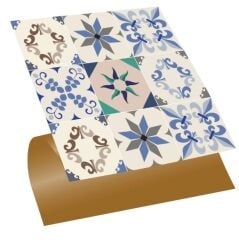 FAYANS ÜSTÜ PVC KAPLAMA 30 X 30 MAVİ YILDIZ 9 LU DESENLİ - 344