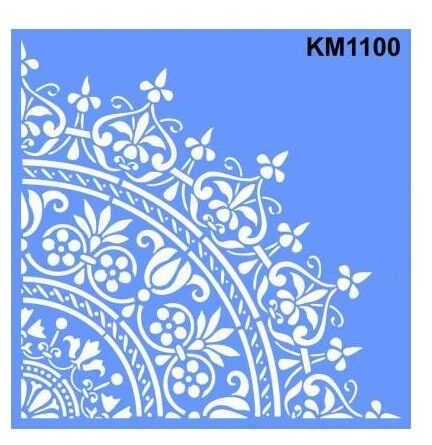 Stencıl Damask Duvar Desen - KM1100