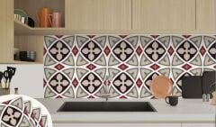 FAYANS ÜSTÜ PVC KAPLAMA 30 X 30 MODERN  RUMİ DESENLİ - 347