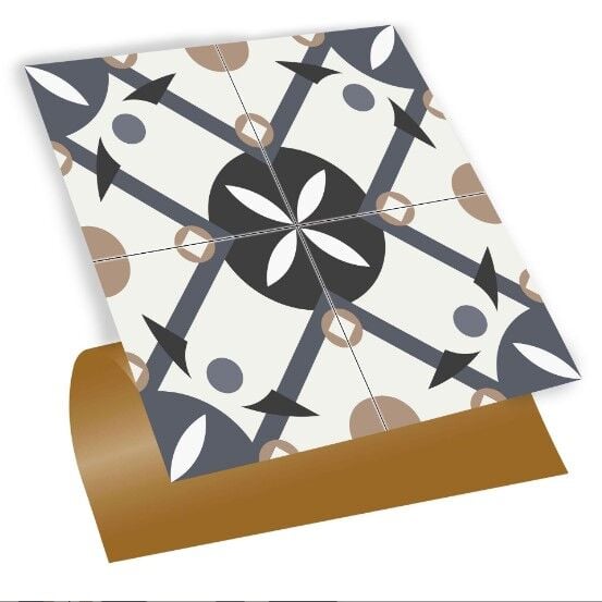 FAYANS ÜSTÜ PVC KAPLAMA 30 X 30 PALMET DESENLİ - 348