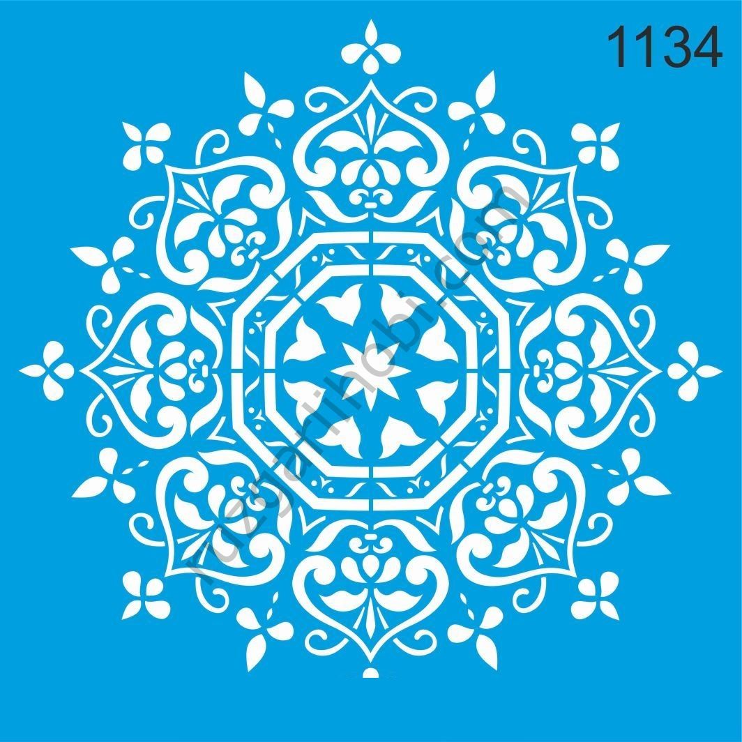 Stencıl Mandala Desen - 1134