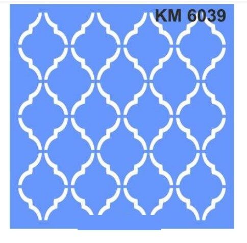 Stencıl Geometrik Fas Duvar Deseni Şablon - KM6039
