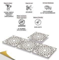 FAYANS ÜSTÜ PVC KAPLAMA 30 X 30 SELÇUKLU GEOMETRİK DESENLİ - 350