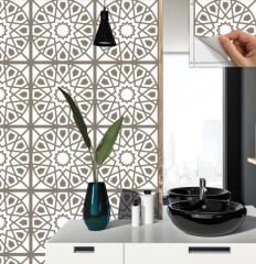 FAYANS ÜSTÜ PVC KAPLAMA 30 X 30 SELÇUKLU GEOMETRİK DESENLİ - 350