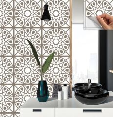 FAYANS ÜSTÜ PVC KAPLAMA 30 X 30 SELÇUKLU GEOMETRİK DESENLİ - 350