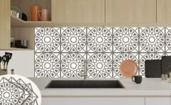 FAYANS ÜSTÜ PVC KAPLAMA 30 X 30 SELÇUKLU GEOMETRİK DESENLİ - 350