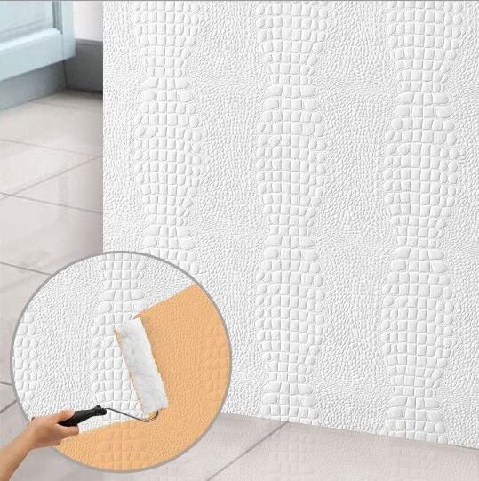 BOYANABİLİR DEKOTA 3D DUVAR PANELİ  DERİ DESENLİ