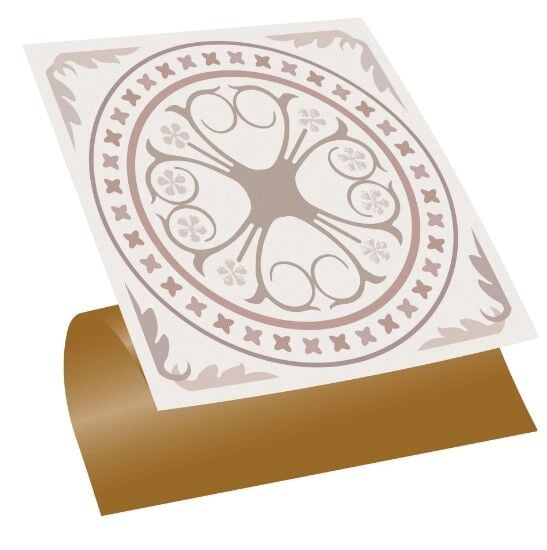 FAYANS ÜSTÜ PVC KAPLAMA 30 X 30 SOFT YUVARLAK DESENLİ - 352