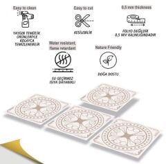 FAYANS ÜSTÜ PVC KAPLAMA 30 X 30 SOFT YUVARLAK DESENLİ - 352