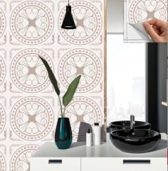 FAYANS ÜSTÜ PVC KAPLAMA 30 X 30 SOFT YUVARLAK DESENLİ - 352