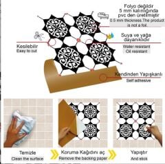 FAYANS ÜSTÜ PVC KAPLAMA 30 X 30 ŞAM DESENLİ - 353