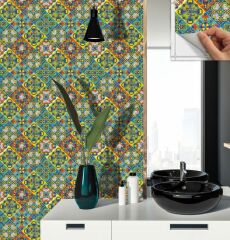 FAYANS ÜSTÜ PVC KAPLAMA 30 X 30 TALAVERA DESENLİ - 354