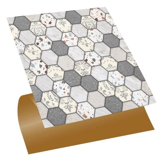FAYANS ÜSTÜ PVC KAPLAMA 30 X 30 TERRAZO PETEK DESENLİ - 355