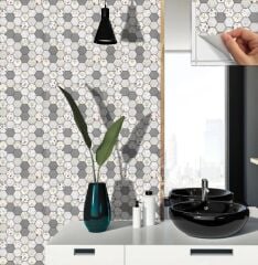 FAYANS ÜSTÜ PVC KAPLAMA 30 X 30 TERRAZO PETEK DESENLİ - 355