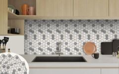 FAYANS ÜSTÜ PVC KAPLAMA 30 X 30 TERRAZO PETEK DESENLİ - 355