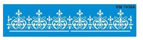 Stencıl DAMASK Kenar Bordür Duvar Deseni Şablon - KM7436A