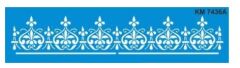 Stencıl DAMASK Kenar Bordür Duvar Deseni Şablon - KM7436A