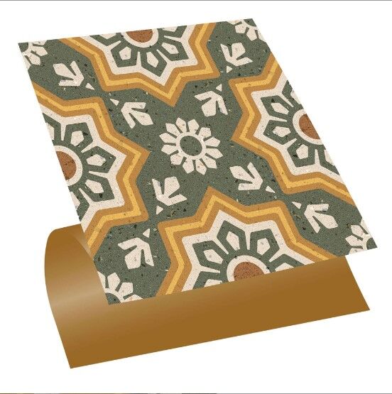 FAYANS ÜSTÜ PVC KAPLAMA 30 X 30 YEŞİL METRAJ DESENLİ - 358