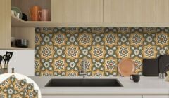FAYANS ÜSTÜ PVC KAPLAMA 30 X 30 YEŞİL METRAJ DESENLİ - 358