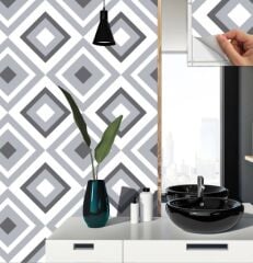FAYANS ÜSTÜ PVC KAPLAMA 30 X 30 Geometrik 04  KARO DESENLİ - 361