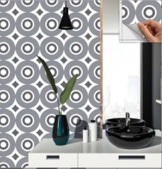 FAYANS ÜSTÜ PVC KAPLAMA 30 X 30 Geometrik 06  KARO DESENLİ - 363