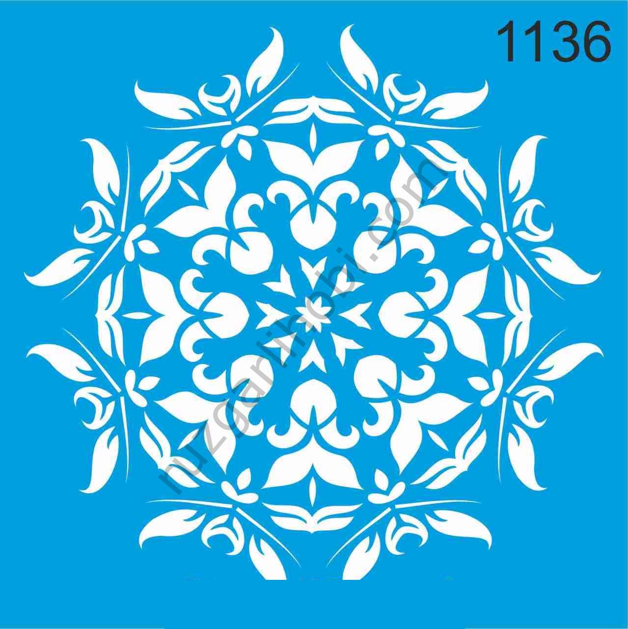 Stencıl Mandala Desen - 1136
