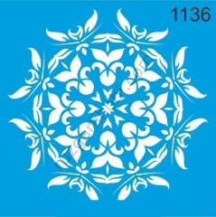 Stencıl Mandala Desen - 1136