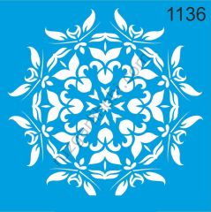 Stencıl Mandala Desen - 1136