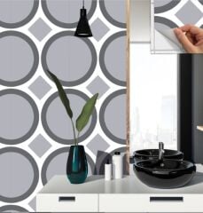 FAYANS ÜSTÜ PVC KAPLAMA 30 X 30 Geometrik 08  KARO DESENLİ - 365
