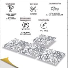 FAYANS ÜSTÜ PVC KAPLAMA 30 X 30 Geometrik 10  KARO DESENLİ - 367