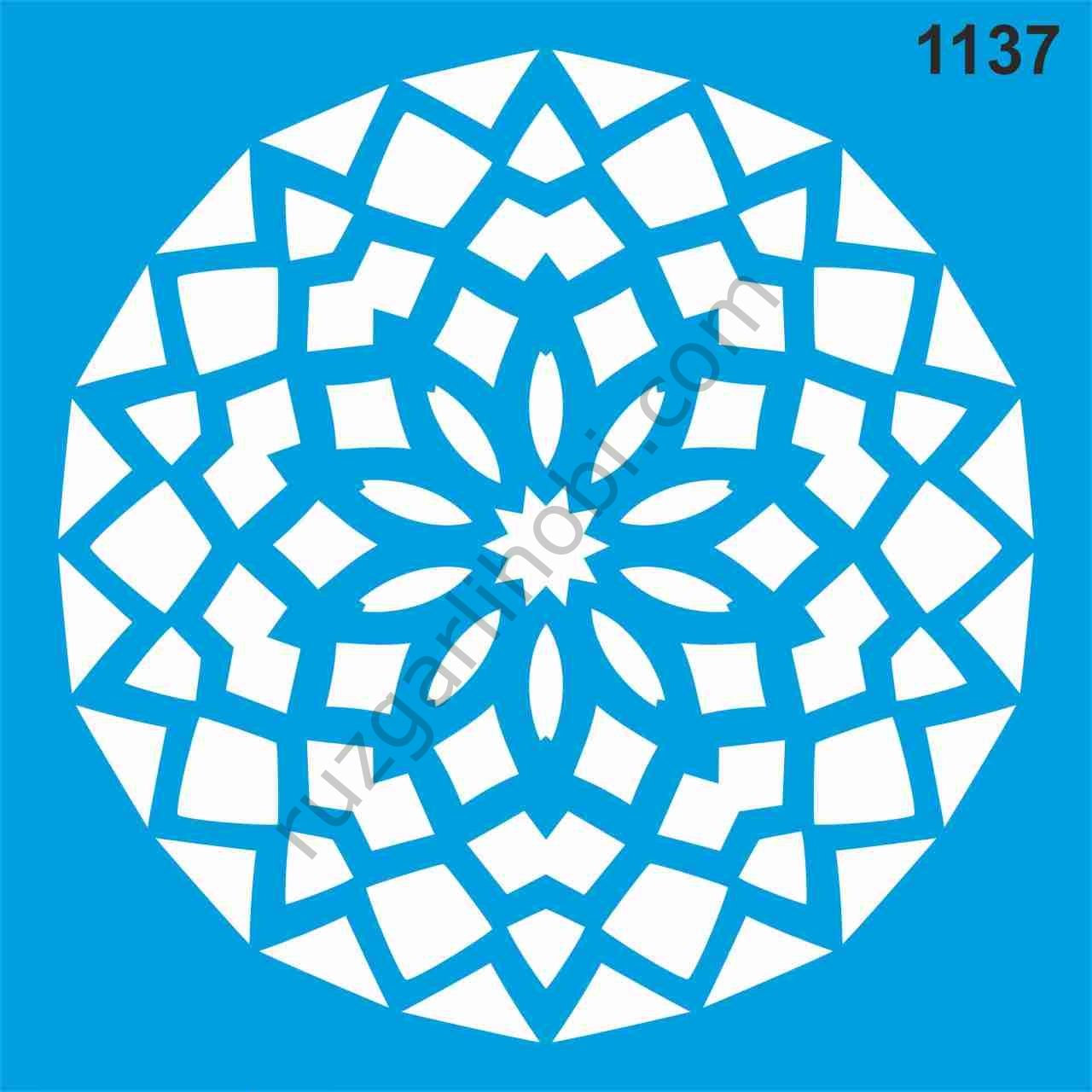 Stencıl Mandala Desen - 1137