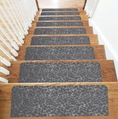 MERDİVEN BASAMAK HALISI YAPIŞKANLI PVC KAYDIRMAZ KEÇE GRİ