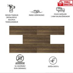 FAYANS ÜSTÜ PARKE DESEN PVC KAPLAMA 25 X 80 CM EBAT ILGAZ ANTİK AHŞAP