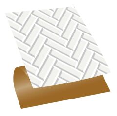 FAYANS ÜSTÜ PVC KAPLAMA 30 X 30 BEYAZ BALIKSIRTI-570