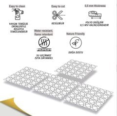 FAYANS ÜSTÜ PVC KAPLAMA 30 X 30 ÇİZGİ DESENLİ